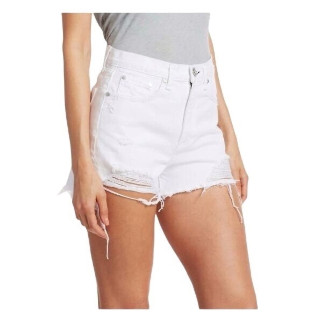 Rag & Bone White Jean Shorts